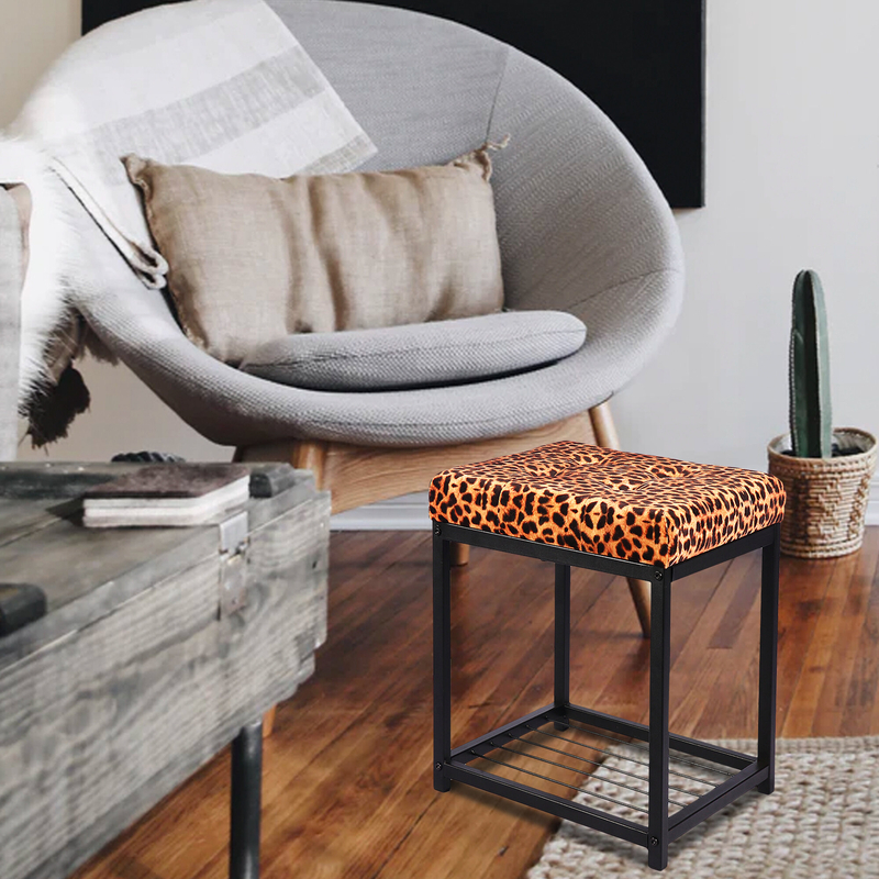 Marcell 14.56'' Wide Tufted Square Animal Print Standard Ottoman
