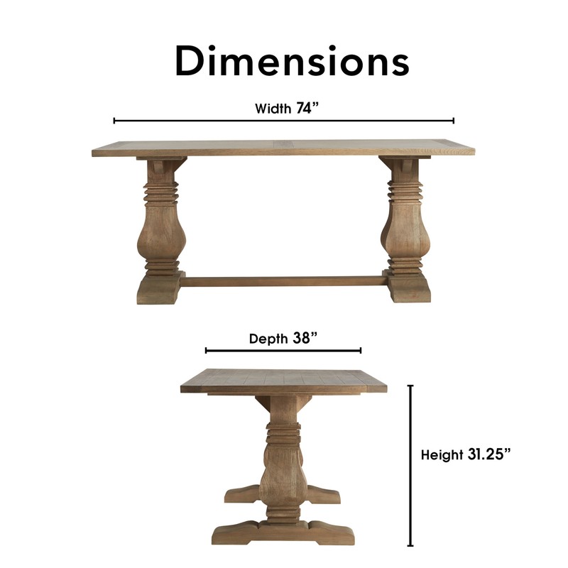 Marta 74'' Trestle Dining Table