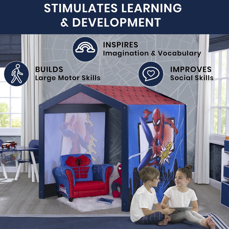 Marvel Spider-Man 3.77' x 3.77' Indoor Solid Wood Playhouse