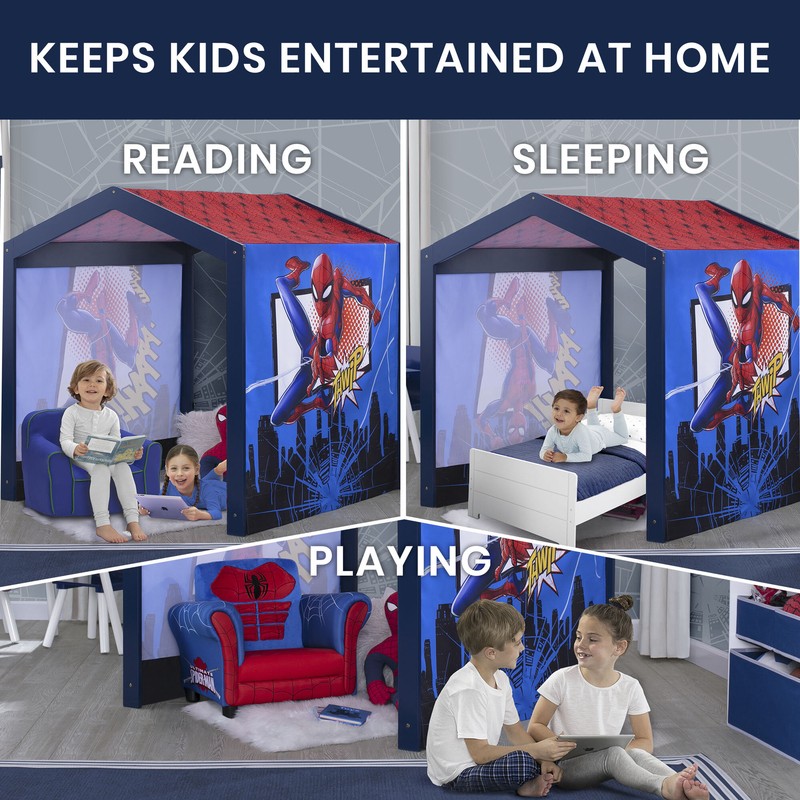 Marvel Spider-Man 3.77' x 3.77' Indoor Solid Wood Playhouse