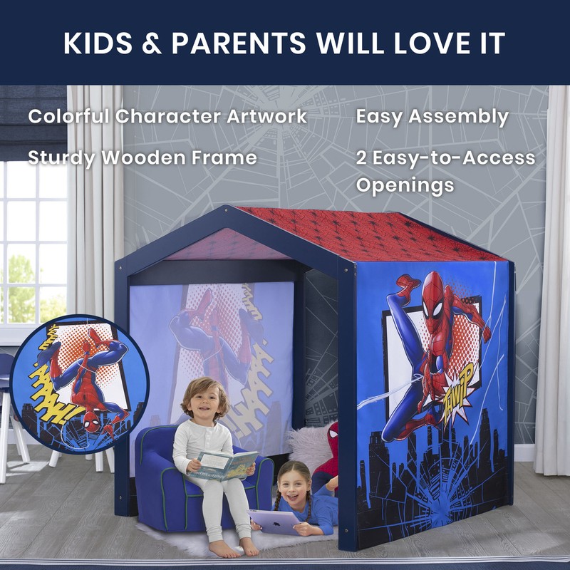 Marvel Spider-Man 3.77' x 3.77' Indoor Solid Wood Playhouse