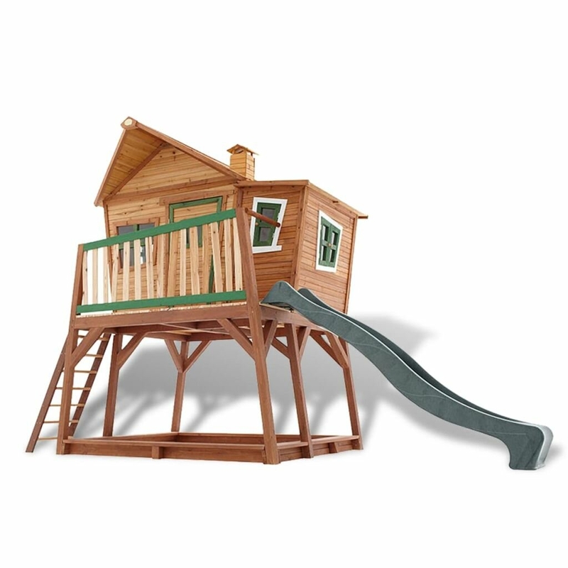 Max 14.27' x 5.91' Outdoor Manufactured Wood Playhouse