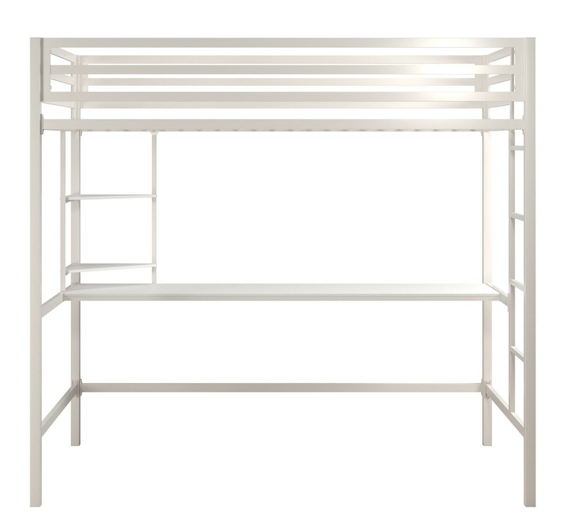 Maxwell Metal Loft Bed with Built-in-Desk by Novogratz