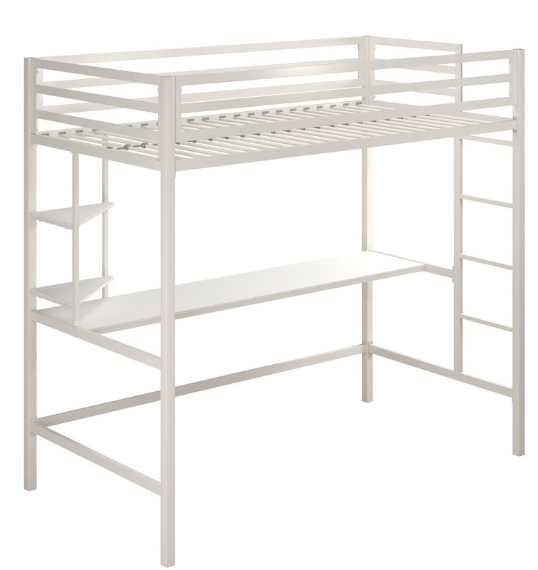 Maxwell Metal Loft Bed with Built-in-Desk by Novogratz