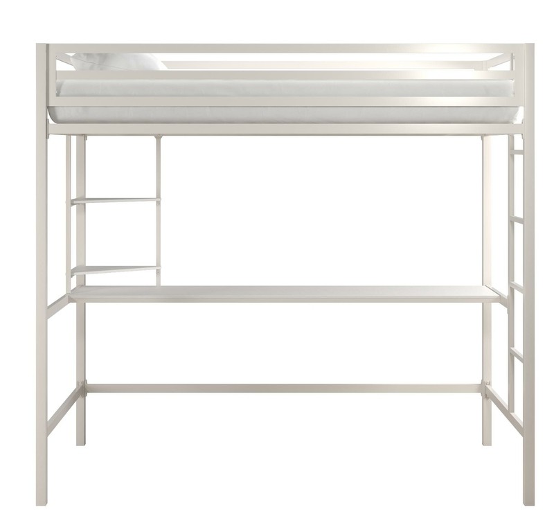 Maxwell Metal Loft Bed with Built-in-Desk by Novogratz