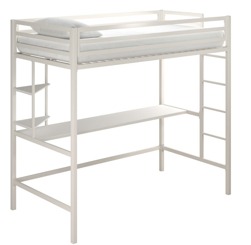 Maxwell Metal Loft Bed with Built-in-Desk by Novogratz