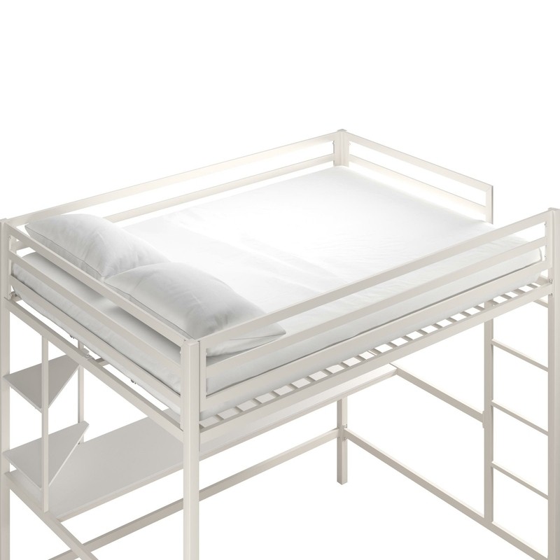 Maxwell Metal Loft Bed with Built-in-Desk by Novogratz
