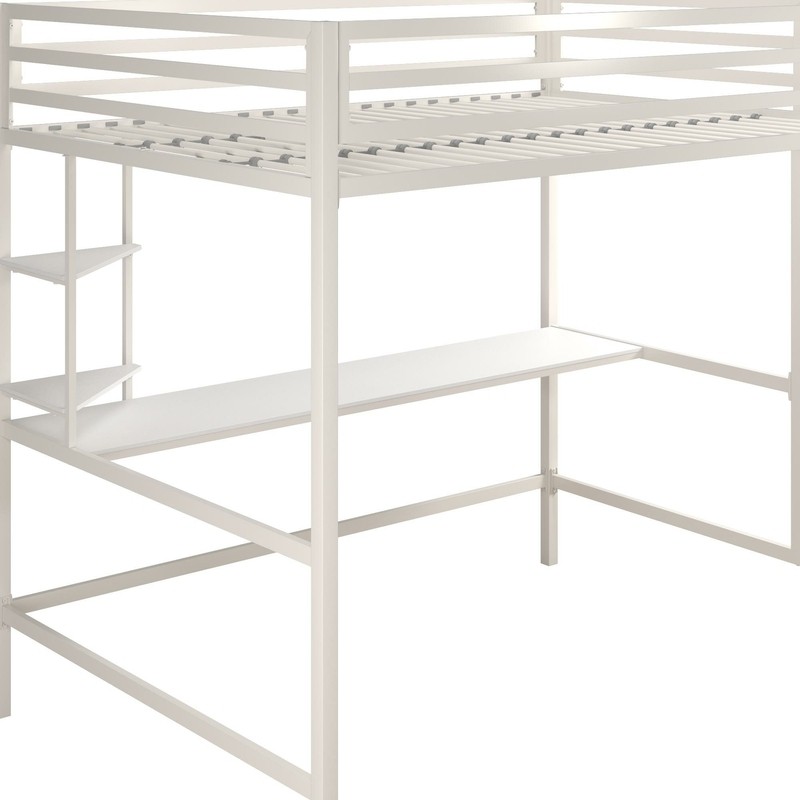 Maxwell Metal Loft Bed with Built-in-Desk by Novogratz