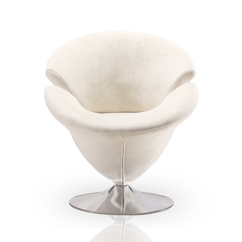 Mckay 27.5'' Wide Velvet Swivel Barrel Chair