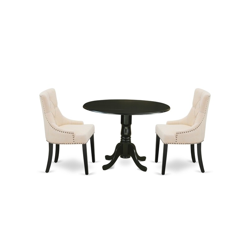 Mckey Drop Leaf Solid Wood Dining Set