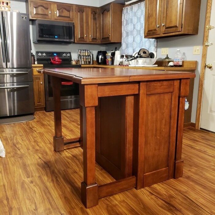 Mclane 48'' Wide Kitchen Island with Solid Wood Top