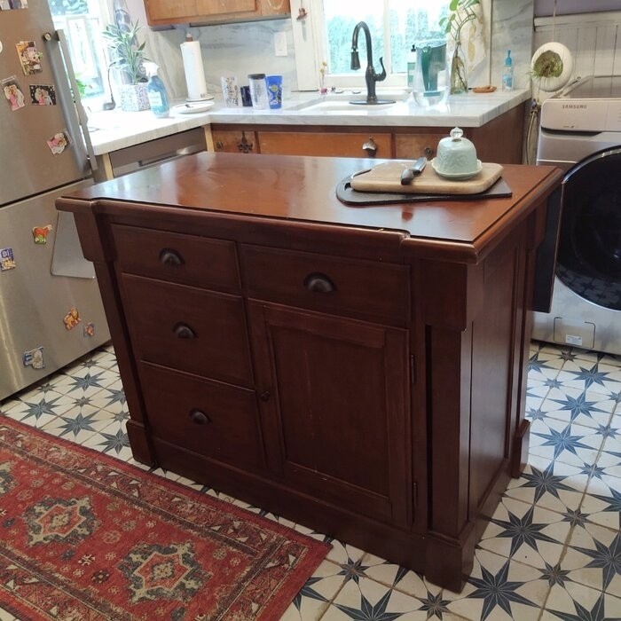 Mclane 48'' Wide Kitchen Island with Solid Wood Top
