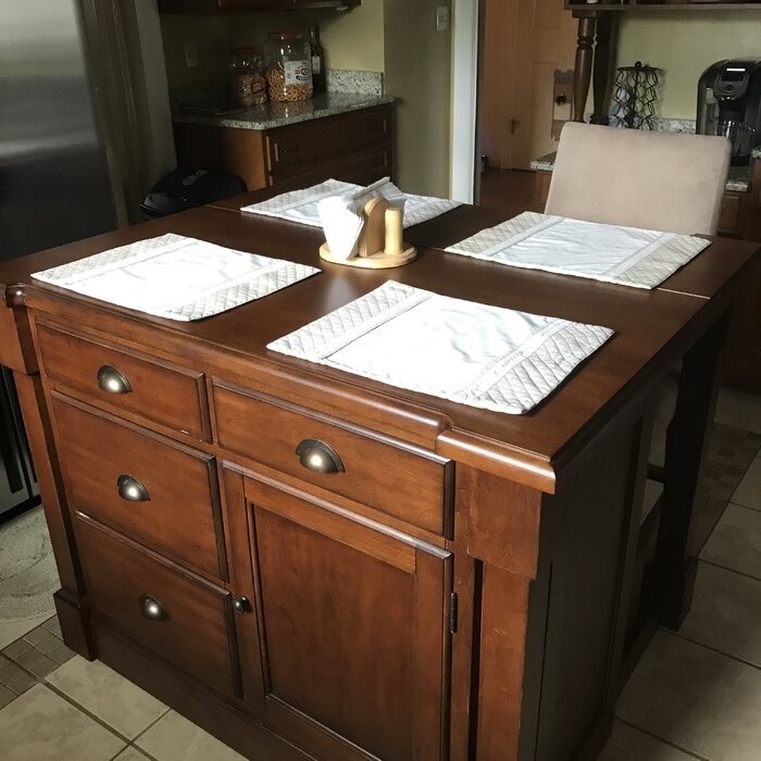Mclane 48'' Wide Kitchen Island with Solid Wood Top