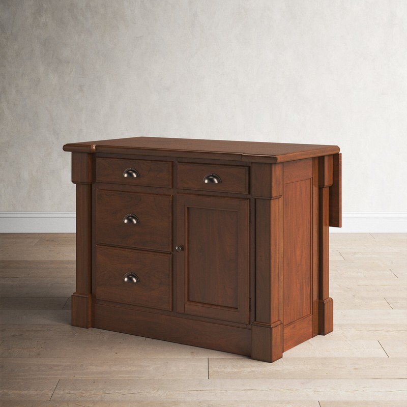 Mclane 48'' Wide Kitchen Island with Solid Wood Top