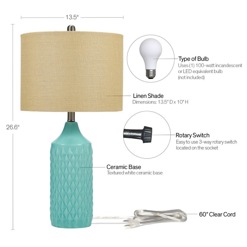 Melbourne Beach 26.5" Table Lamp