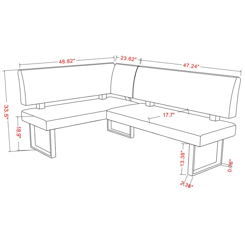 Melgar Faux Leather Bench