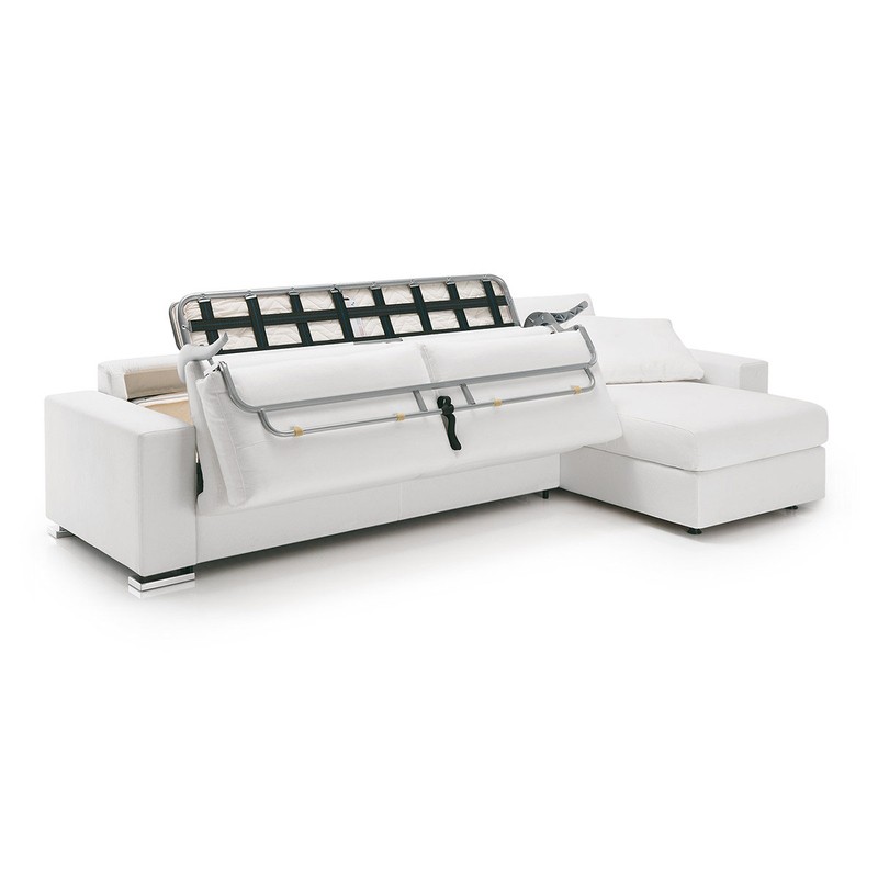 Mercurio 122" Wide Microfiber/Microsuede Right Hand Facing Sleeper Sofa & Chaise