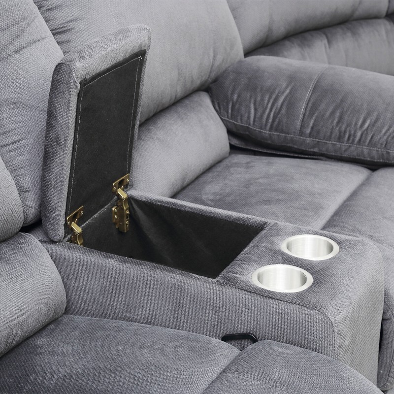 Microfiber/Microsuede Symmetrical Reclining Corner Sectional
