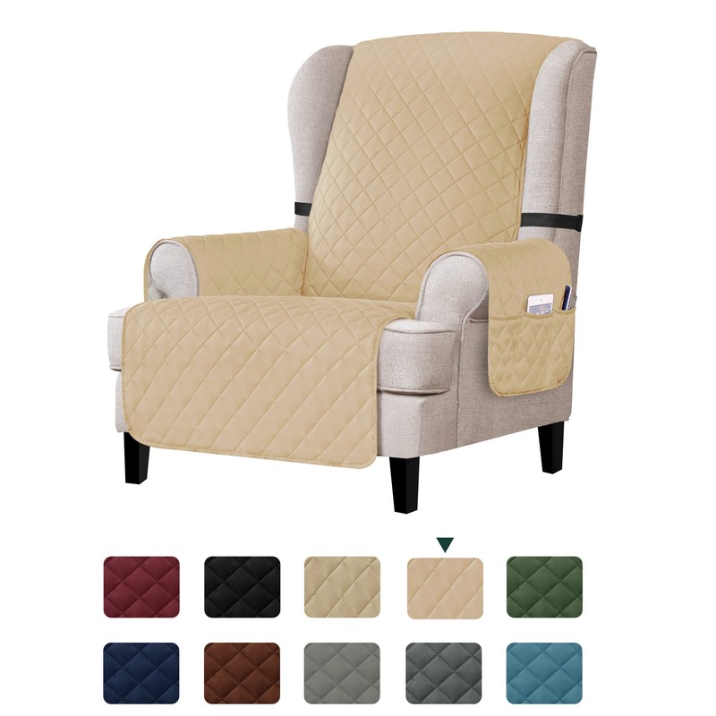 Micros Reversible Non-Slip T-Cushion Wingback Slipcover
