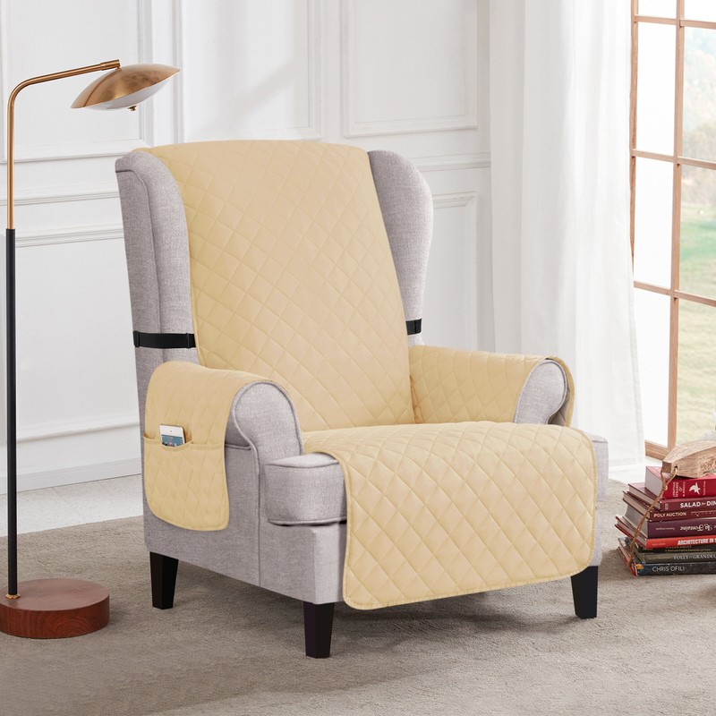 Micros Reversible Non-Slip T-Cushion Wingback Slipcover