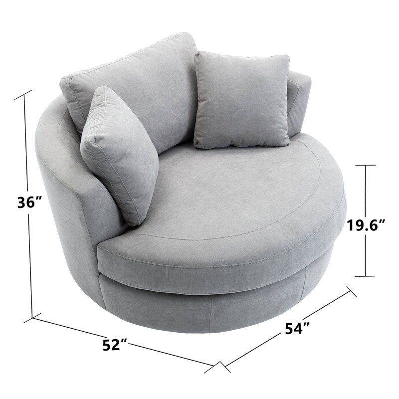Minorca 52.76'' Wide Swivel Barrel Chair