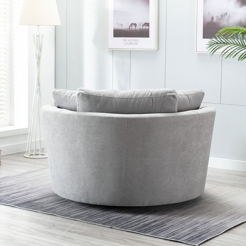 Minorca 52.76'' Wide Swivel Barrel Chair