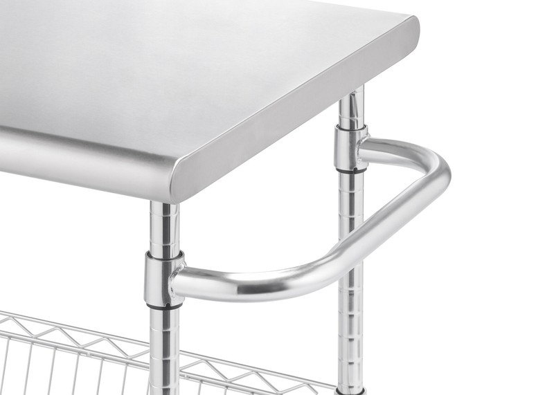 Miriam 38.62'' Wide Rolling Kitchen Cart with Stainless Steel Top