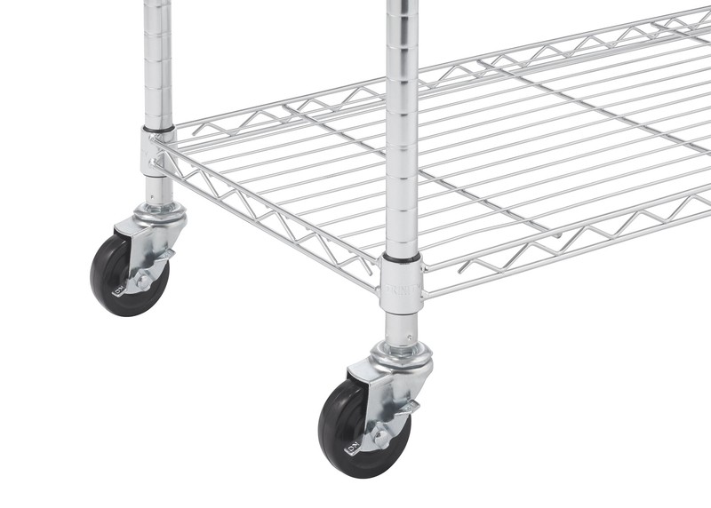 Miriam 38.62'' Wide Rolling Kitchen Cart with Stainless Steel Top
