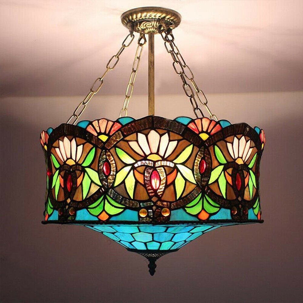 Mission Stained Ceiling Light