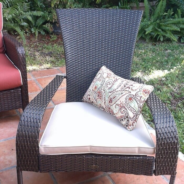 Mitchem Adirondack Patio Chair with Cushions