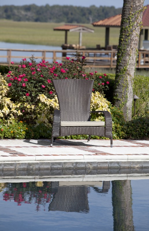 Mitchem Adirondack Patio Chair with Cushions