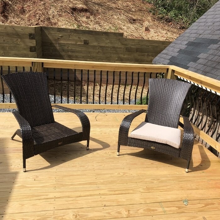 Mitchem Adirondack Patio Chair with Cushions
