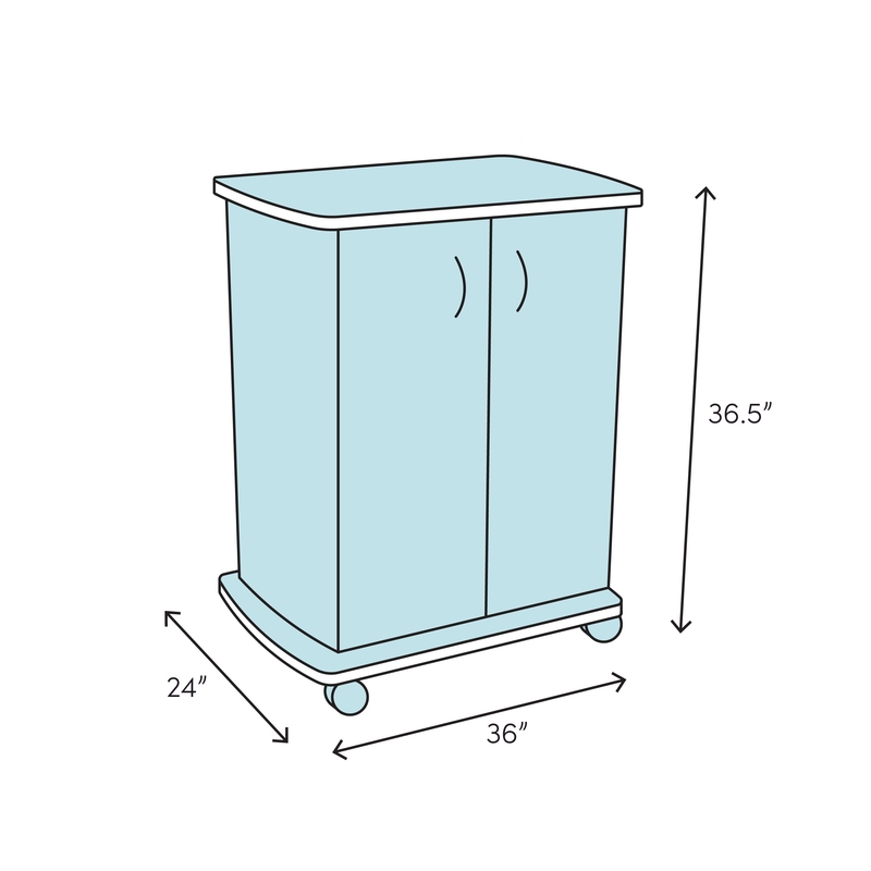 Mobile Printer Stand with Doors