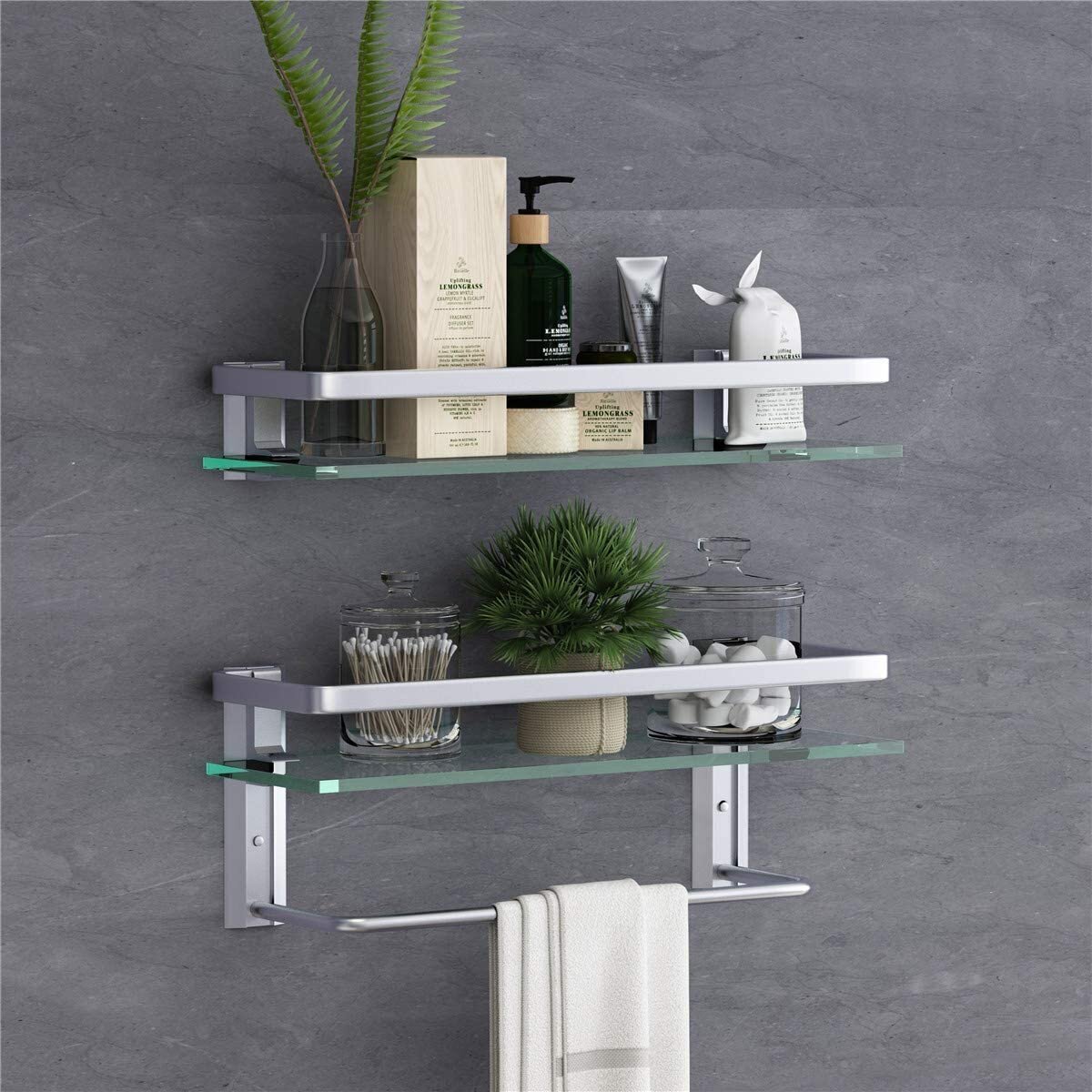Modern Glass Shelf With Rails
