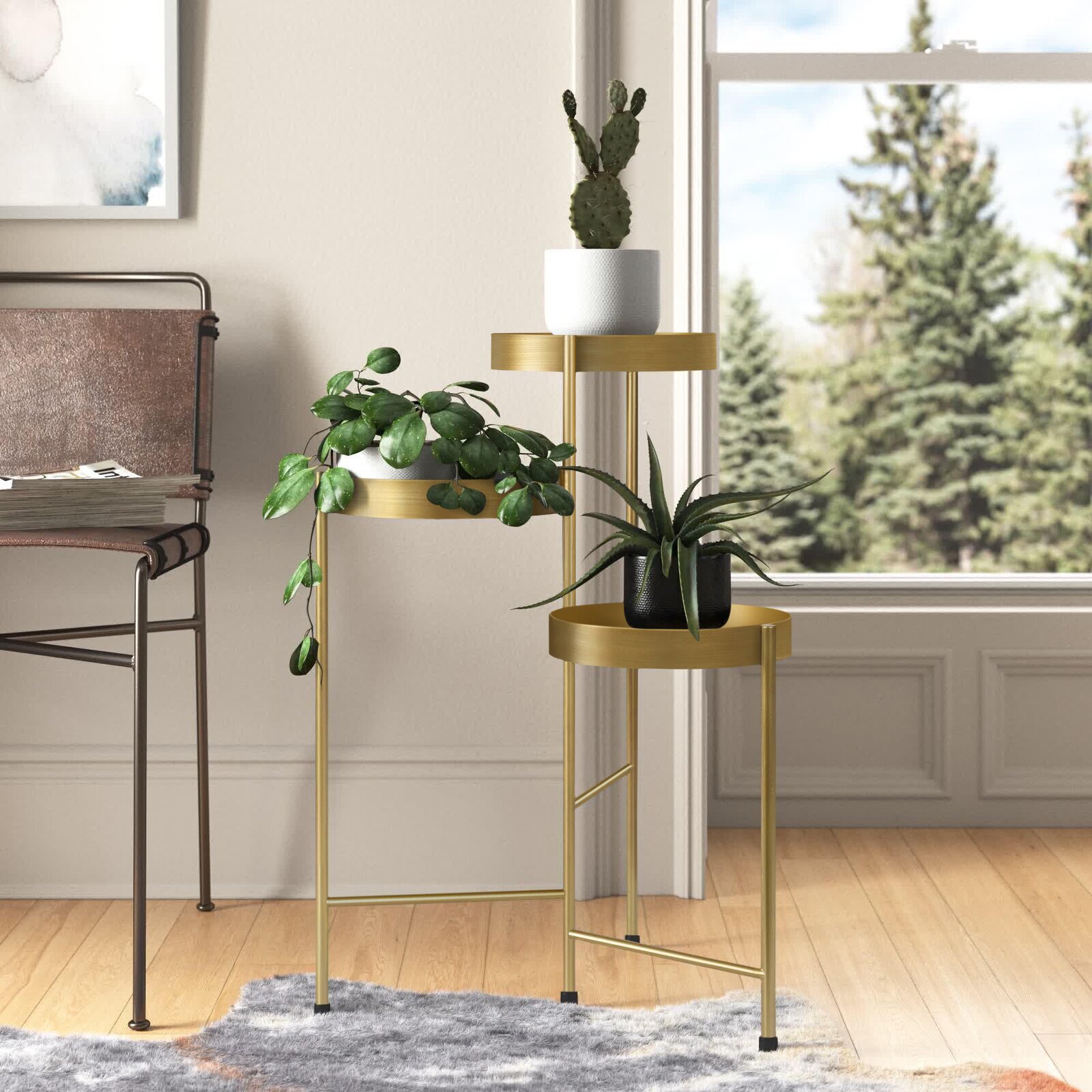 Modern Indoor Tiered Plant Stand 