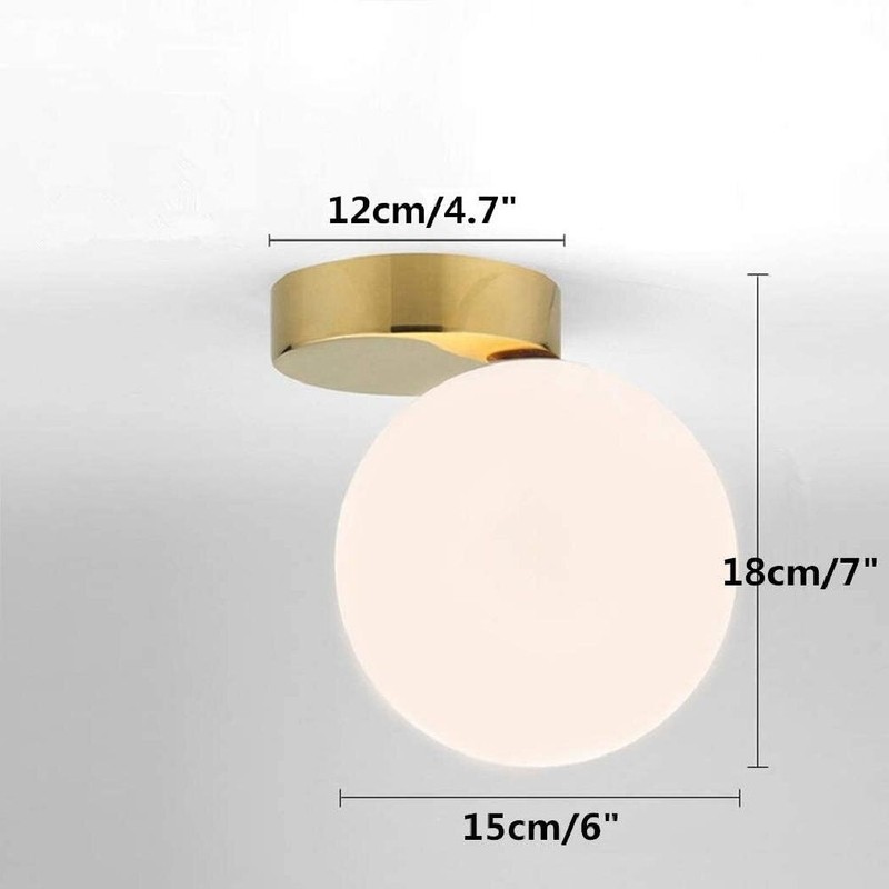 Modern Wall Sconce Lamp Glass Globe Wall Mounted Bedside Wall Lamp Bathroom Vanity Light Fixture