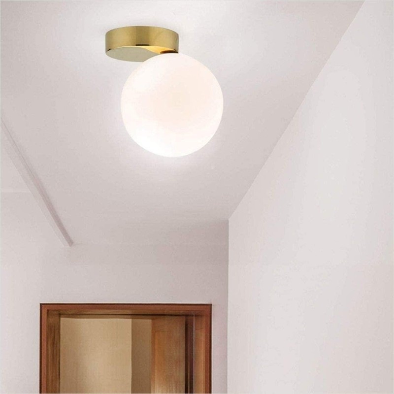 Modern Wall Sconce Lamp Glass Globe Wall Mounted Bedside Wall Lamp Bathroom Vanity Light Fixture