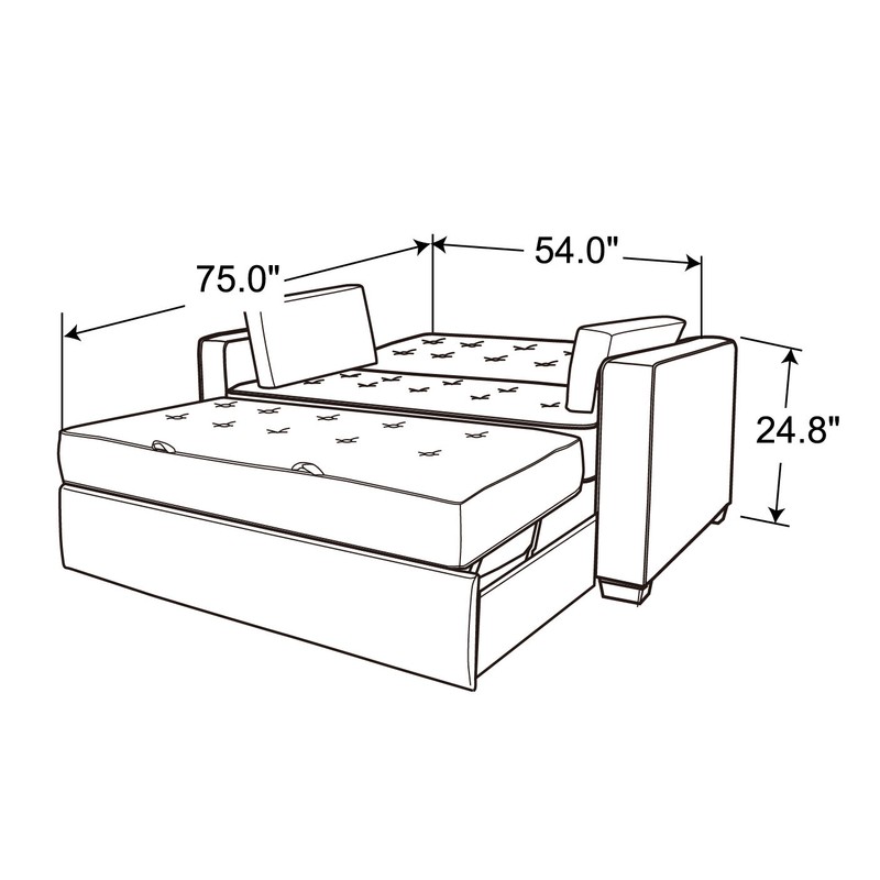 Monroe 66.5'' Square Arm Sleeper