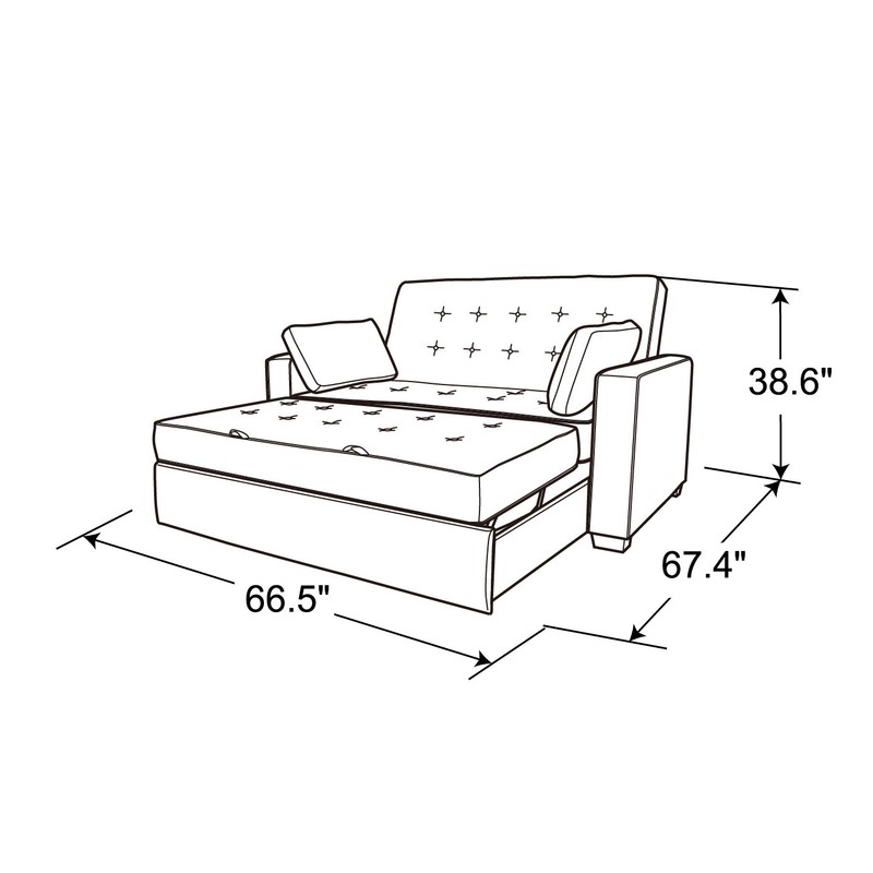 Monroe 66.5'' Square Arm Sleeper