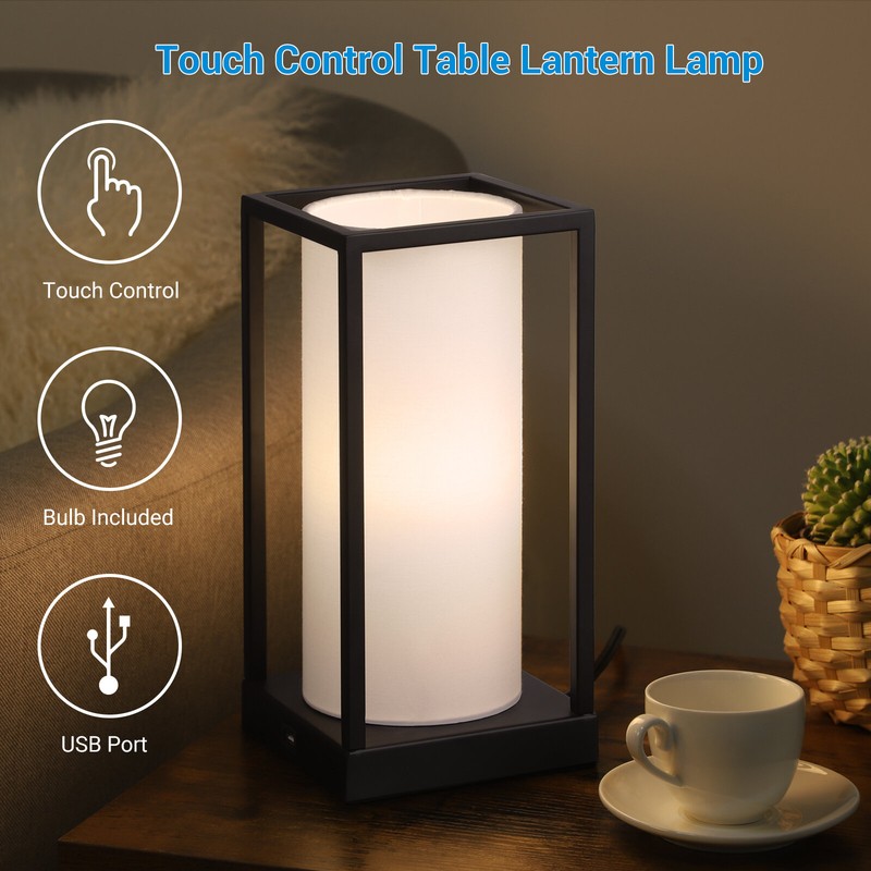 Montego 11.4'' Black Table Lamp with USB