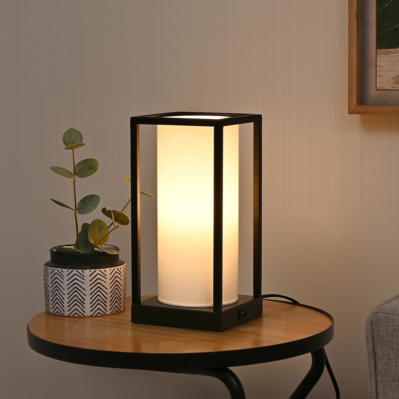 Montego 11.4'' Black Table Lamp with USB