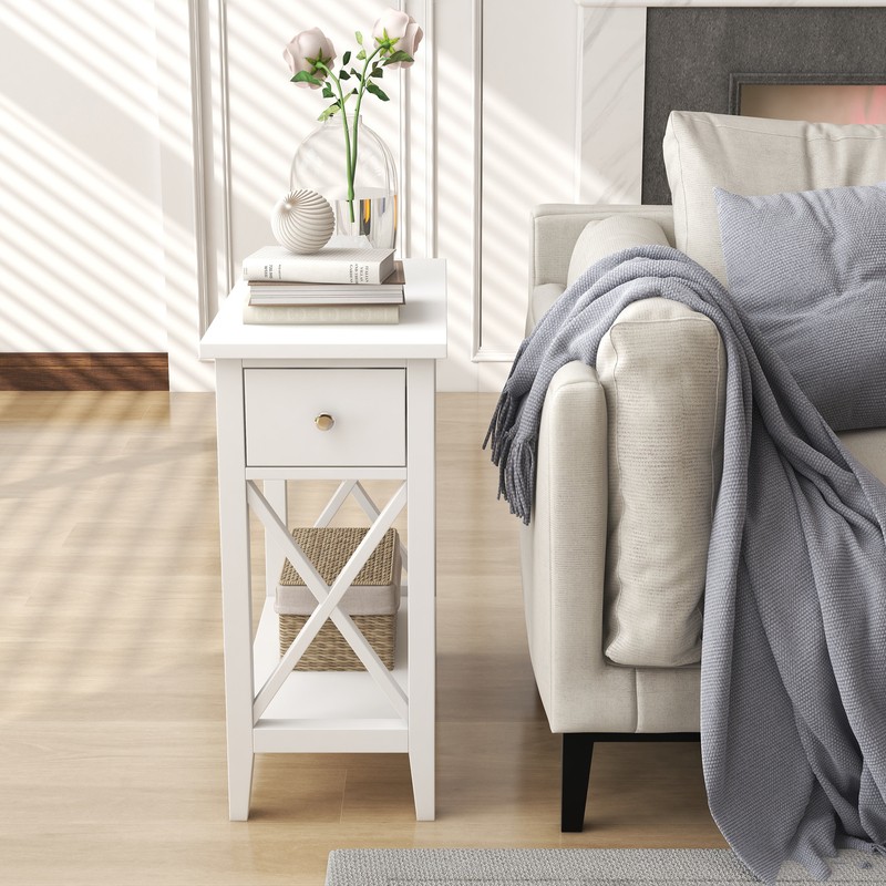 Mooneyham 24'' Tall Tray Top End Table with Storage