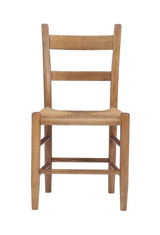 Moore Solid Wood Ladder Back Side Chair in Brown