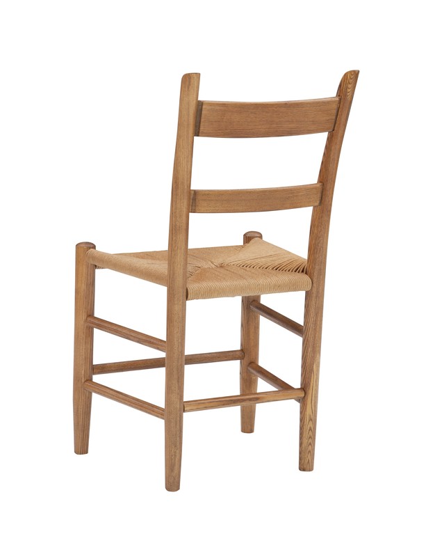 Moore Solid Wood Ladder Back Side Chair in Brown