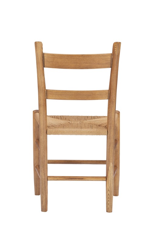 Moore Solid Wood Ladder Back Side Chair in Brown