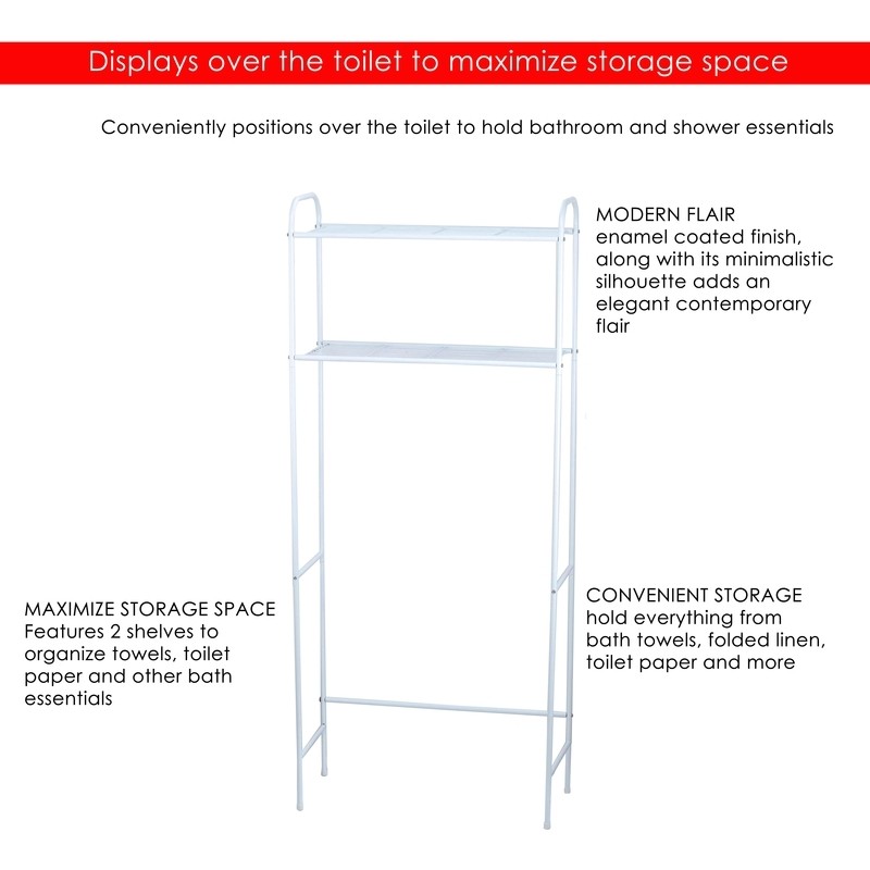 Morningside 23'' W x 54'' H x 11'' D Over-The-Toilet Storage