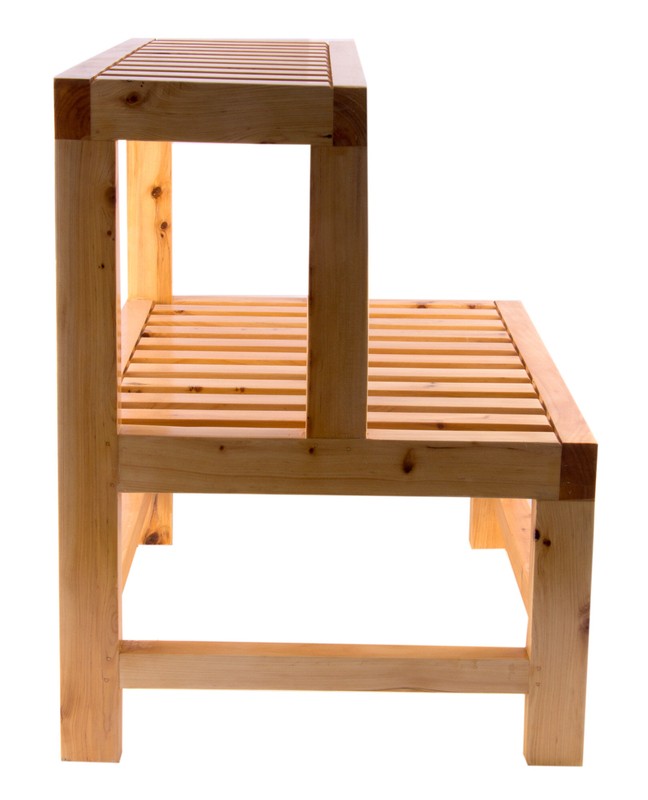 Multi-Purpose 2-Step Wood Step Stool with 550 lb. Load Capacity