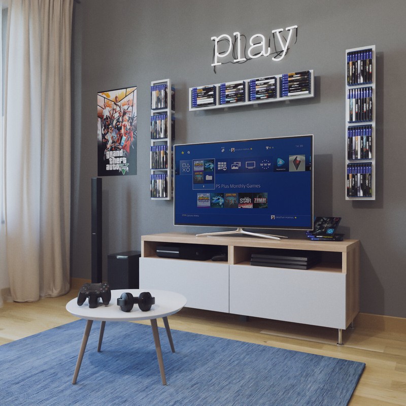 Multimedia Wall Mounted Media Storage
