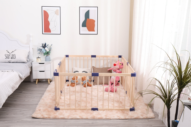 Natural Wooden Baby Playpen Safety Gate