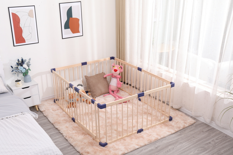 Natural Wooden Baby Playpen Safety Gate
